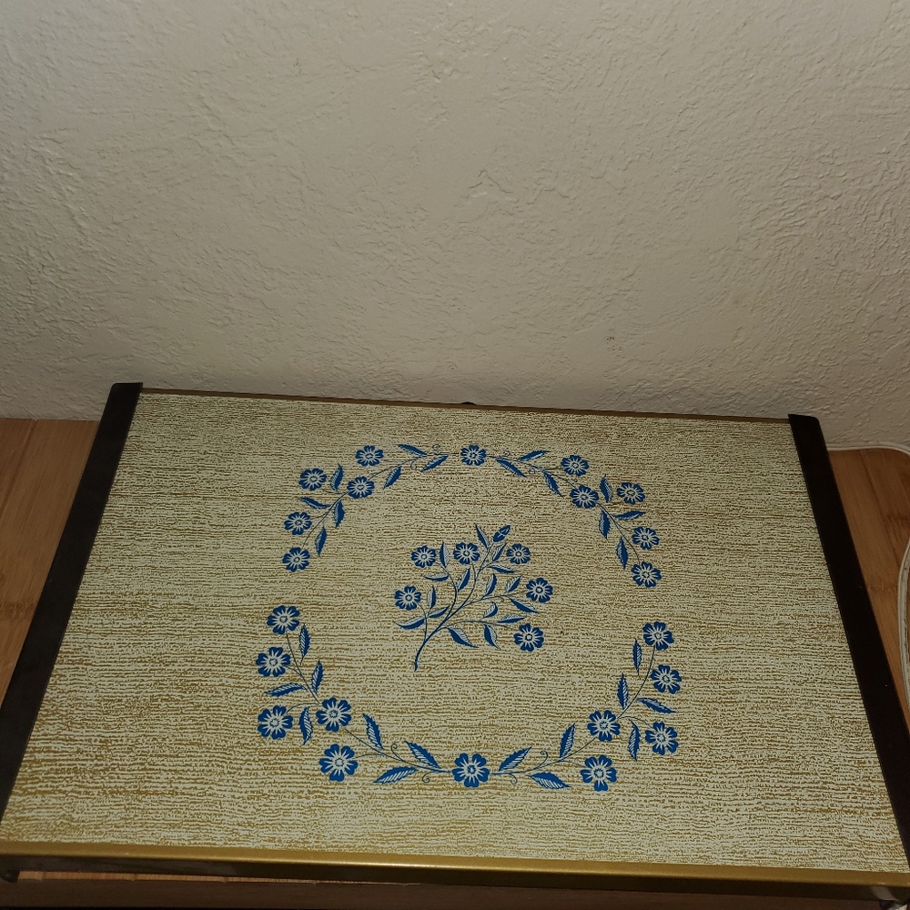 Vintage Warm-O-Tray Cornflower Blue Electric Warming Tray Hot Plate